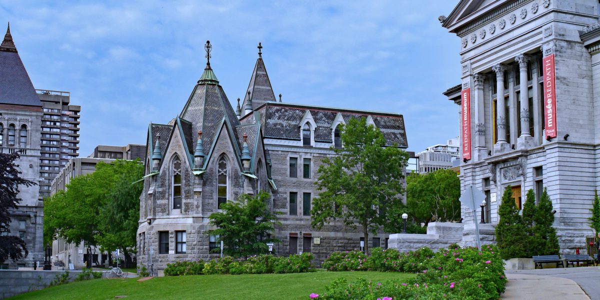 Montreal, Canada - May 31, 2013:  McGill University is one of the oldest in Canada, with a park-like campus in the center of downtown.